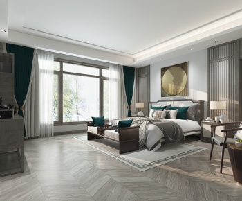 New Chinese Style Bedroom-ID:811645517