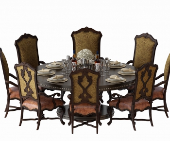American Style Simple European Style Dining Table And Chairs-ID:849756458