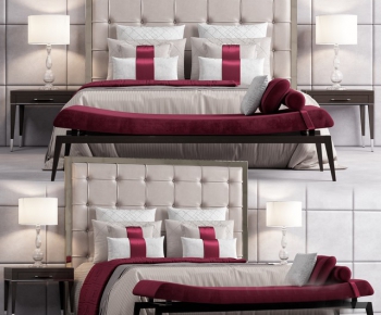 Post Modern Style Double Bed-ID:126501632
