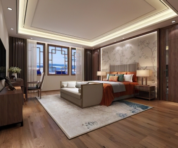 New Chinese Style Bedroom-ID:553038946