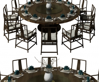 New Chinese Style Dining Table And Chairs-ID:450298775