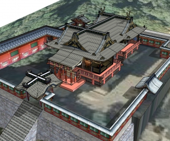Japanese Style Ancient Architectural Buildings-ID:147106683