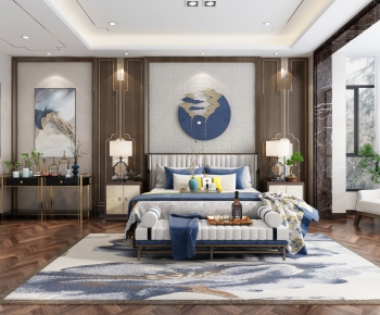 New Chinese Style Bedroom-ID:739256851