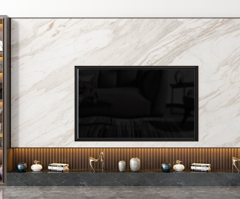 New Chinese Style TV Wall-ID:729774481