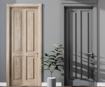 Modern Solid Wood Door-ID:945522574