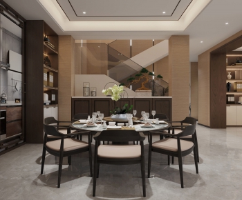 New Chinese Style Dining Room-ID:604192982