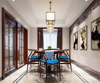 New Chinese Style Dining Room-ID:196637246