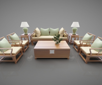 New Chinese Style Sofa Combination-ID:920005238