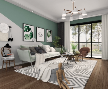 Nordic Style A Living Room-ID:516079921