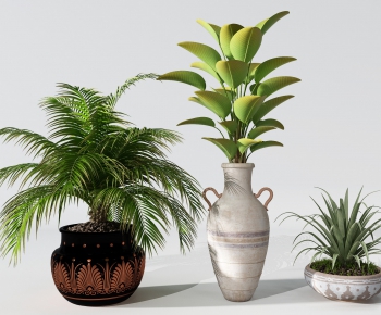 Modern Potted Green Plant-ID:641271591