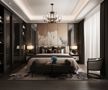 New Chinese Style Bedroom-ID:316013544