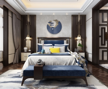 New Chinese Style Bedroom-ID:821800839