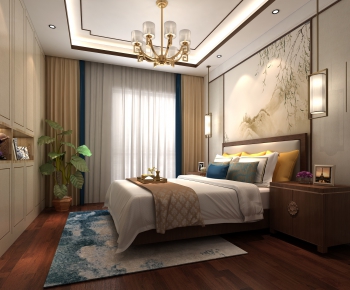 New Chinese Style Bedroom-ID:940675167