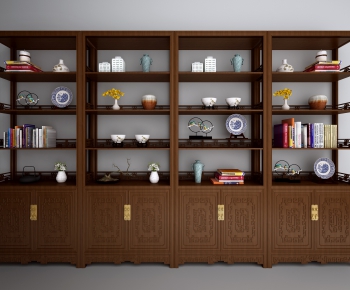 New Chinese Style Bookcase-ID:473666859