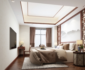 New Chinese Style Bedroom-ID:590900226