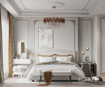 Simple European Style Bedroom-ID:951097193