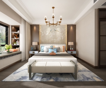 New Chinese Style Bedroom-ID:306910246