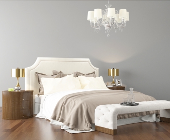 Simple European Style Double Bed-ID:902792116