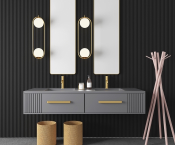 Nordic Style Bathroom Cabinet-ID:608126679