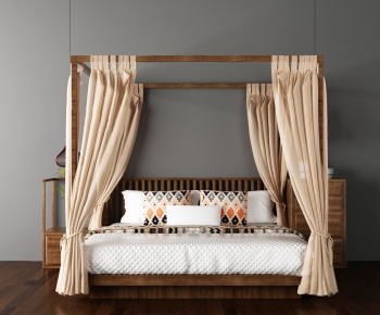 Modern Double Bed-ID:618051959