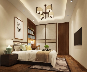 New Chinese Style Bedroom-ID:980057718