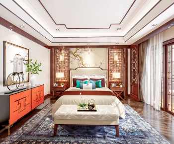 New Chinese Style Bedroom-ID:116970867