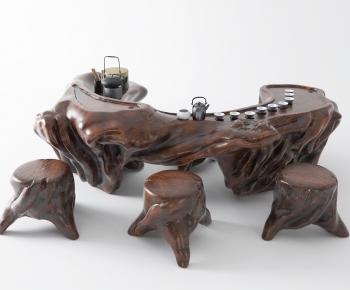 New Chinese Style Tea Tables And Chairs-ID:665207156