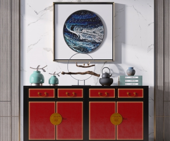 New Chinese Style Side Cabinet/Entrance Cabinet-ID:786262671