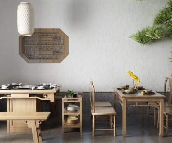 New Chinese Style Dining Table And Chairs-ID:851008724