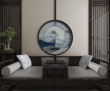 New Chinese Style A Sofa For Two-ID:413066288