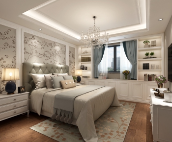 Simple European Style Bedroom-ID:648695952