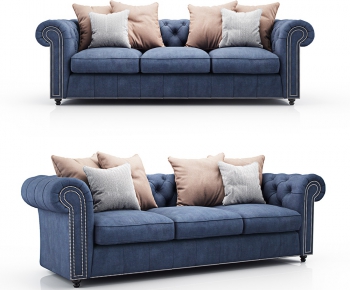 American Style Three-seat Sofa-ID:423316313