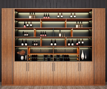 New Chinese Style Wine Cabinet-ID:611704115