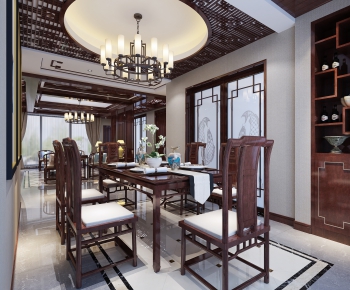 New Chinese Style Dining Room-ID:792784933