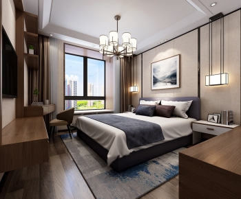 New Chinese Style Bedroom-ID:112034629