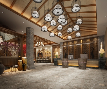 New Chinese Style Lobby Hall-ID:866482562