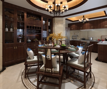 New Chinese Style Dining Room-ID:611164249