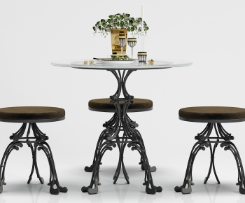 American Style Dining Table And Chairs-ID:803198625