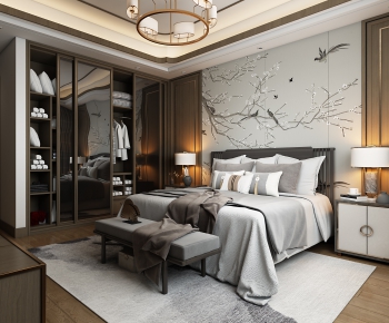 New Chinese Style Bedroom-ID:793618687