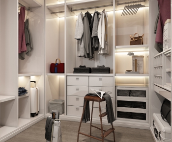 Modern Clothes Storage Area-ID:763199365
