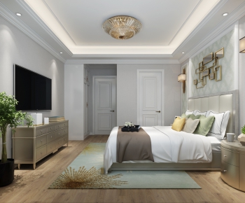 Simple European Style Bedroom-ID:573360279