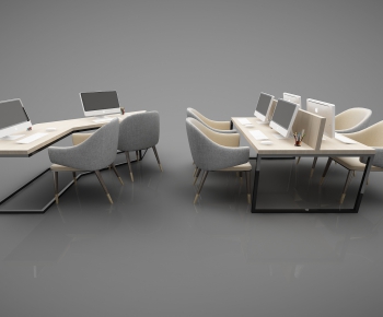 Modern Computer Desk And Chair-ID:122376896