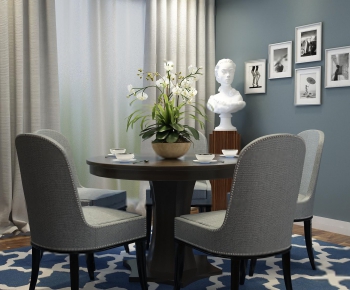 American Style Dining Table And Chairs-ID:428185788