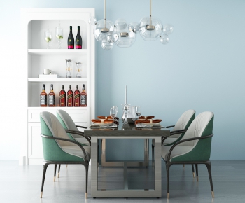 Simple European Style Dining Table And Chairs-ID:653815318