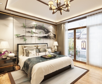 New Chinese Style Bedroom-ID:979228684