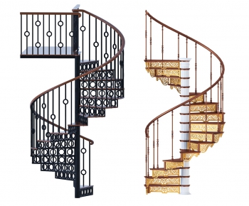 Simple European Style Rotating Staircase-ID:634636766