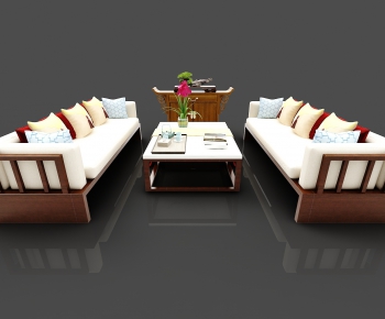 New Chinese Style Sofa Combination-ID:874934974