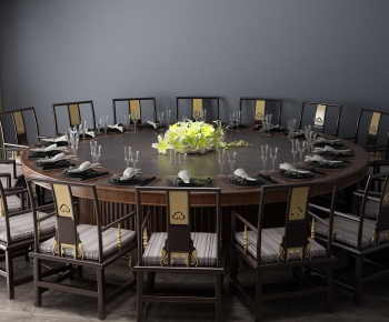 New Chinese Style Dining Table And Chairs-ID:412078584