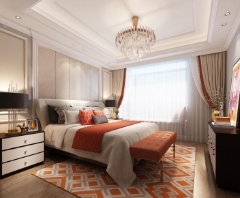 Simple European Style Bedroom-ID:577432925