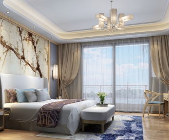 New Chinese Style Bedroom-ID:682869361